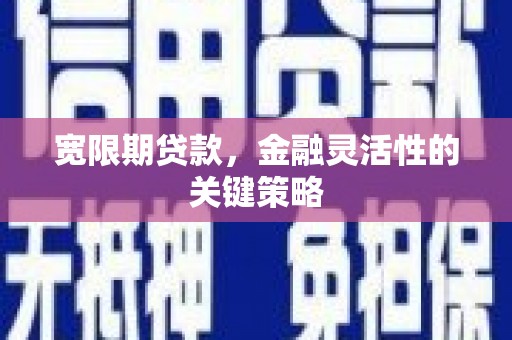潭子宽限期贷款，金融灵活性的关键策略