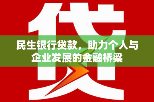 仙游民生银行贷款，助力个人与企业发展的金融桥梁