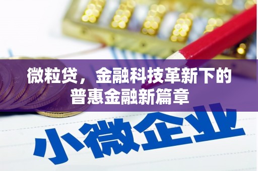 阿里山微粒贷，金融科技革新下的普惠金融新篇章