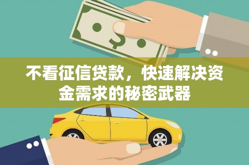 漠河不看征信贷款，快速解决资金需求的秘密武器