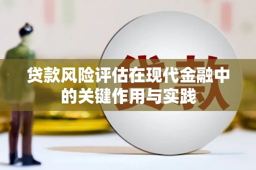 康马贷款风险评估在现代金融中的关键作用与实践