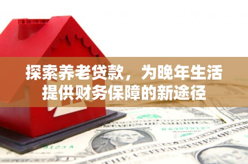 黄平探索养老贷款，为晚年生活提供财务保障的新途径