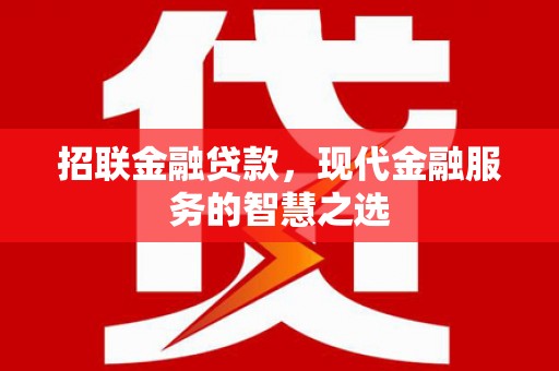 双溪招联金融贷款，现代金融服务的智慧之选