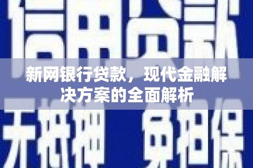 武鸣新网银行贷款，现代金融解决方案的全面解析