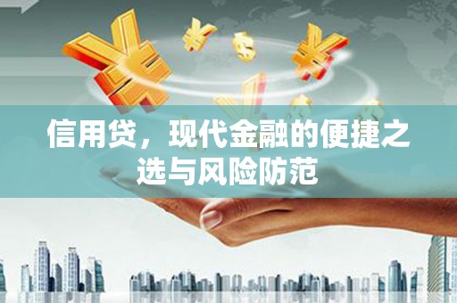 富裕信用贷，现代金融的便捷之选与风险防范