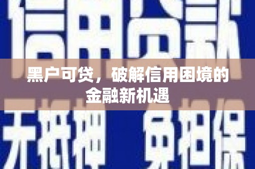 永靖黑户可贷，破解信用困境的金融新机遇