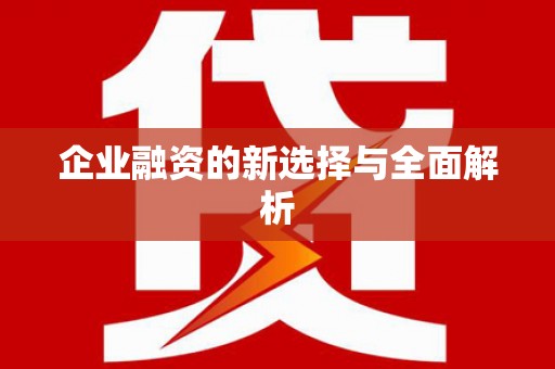 怀集企业融资的新选择与全面解析