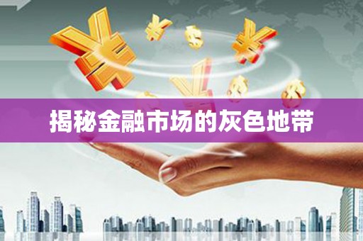 临湘揭秘金融市场的灰色地带